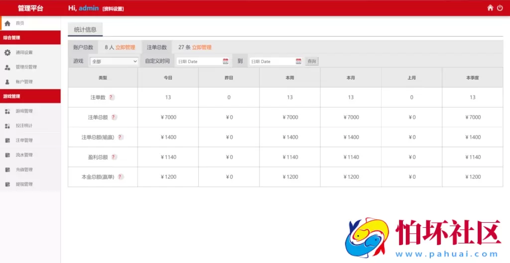 番摊玩法彩票游戏源码 全系统彩 无限加彩 完美运营版本