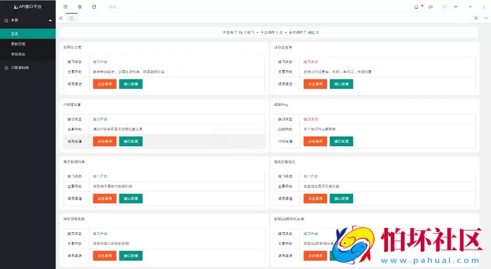 2024年全新开发API接口调用管理系统网站程序源码 附搭建教程