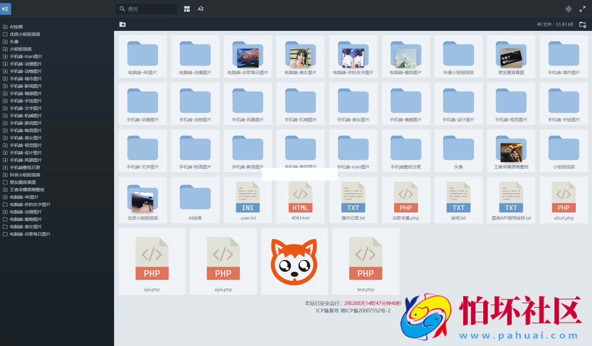 图库资源整站打包源码程序 附图片库(共190G)