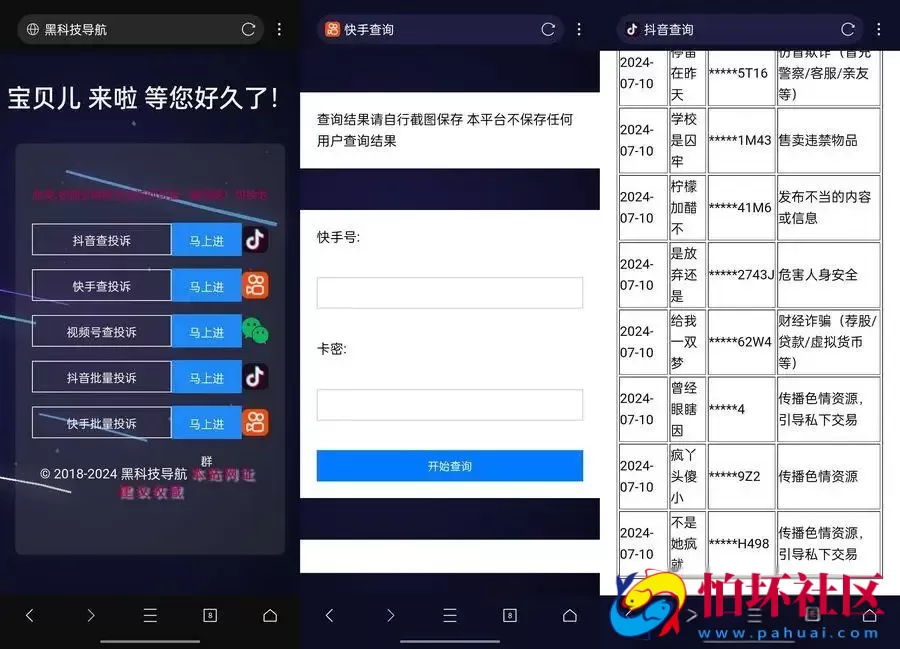 短视频抖音查投诉系统源码 分享支持ad生成卡密功能程序