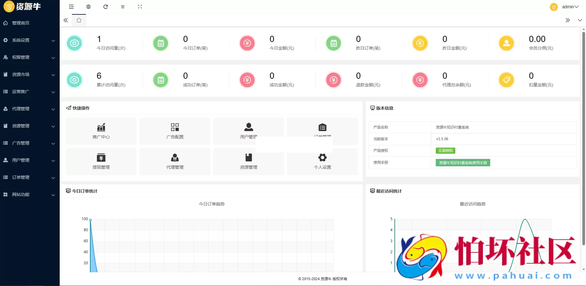 全新UI知识付费系统源码 | PC+H5+小程序三端程序 数据互通支持采集资源 全开源版