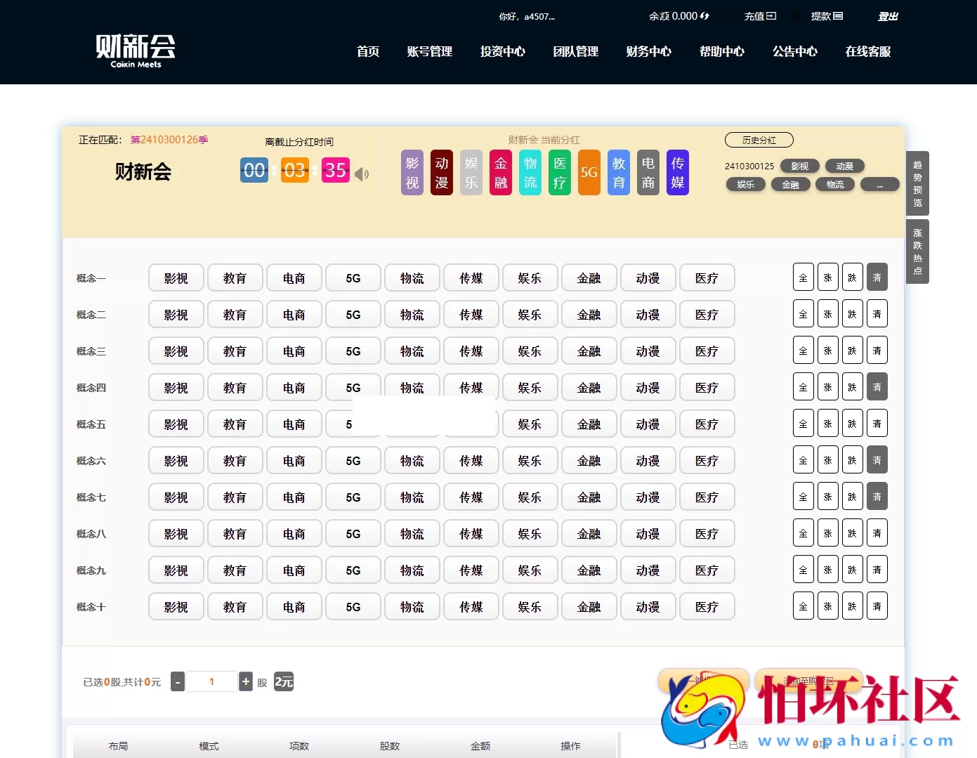 彩票系统二开改投资理财系统源码,金融投资分红项目程序,UI全新美化,精准控制