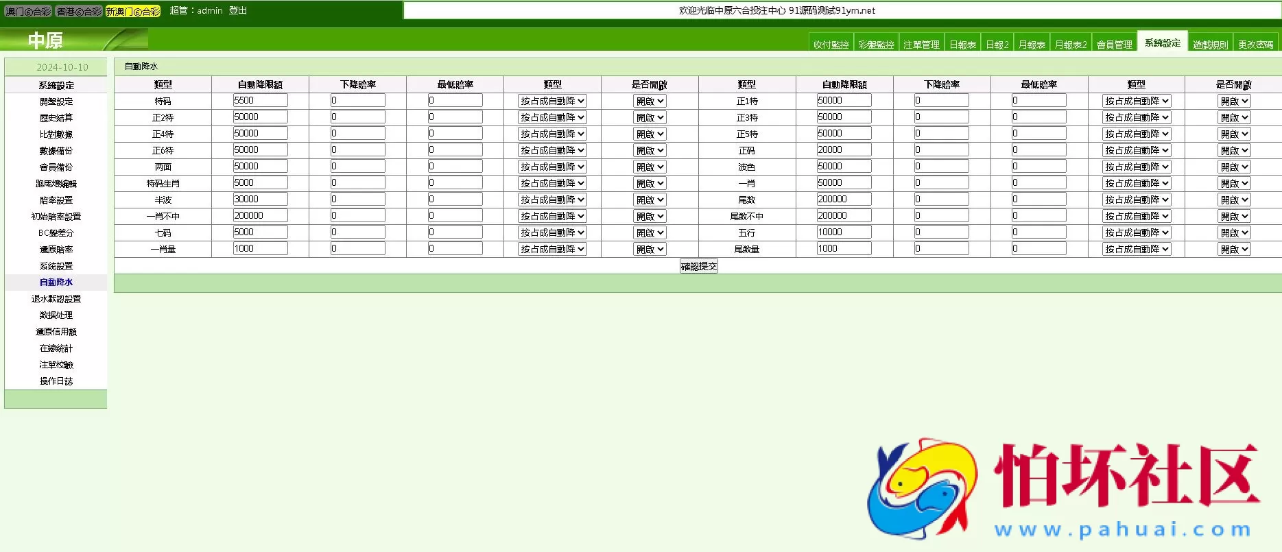 三合一中原OA六合源码信用盘程序 完整版本 附文本搭建教程