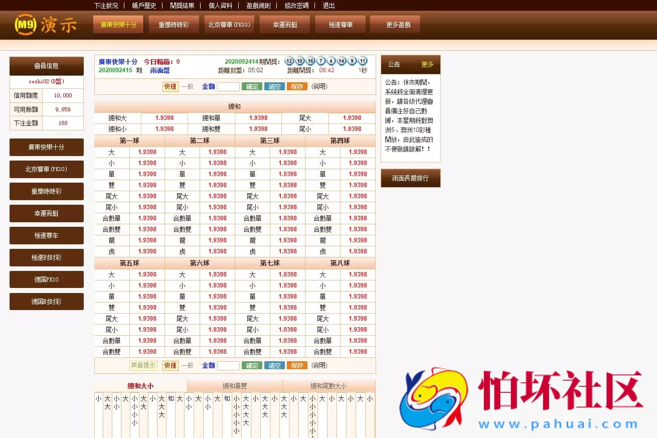 最新BW信用盘口源码 采集功能修复与完整运营版
