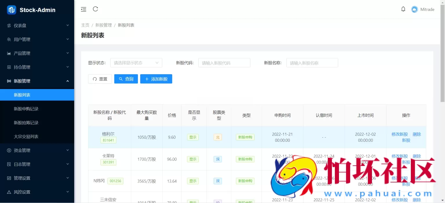 香港股票源码/大宗交易与新股申购系统源码/全套视频教程