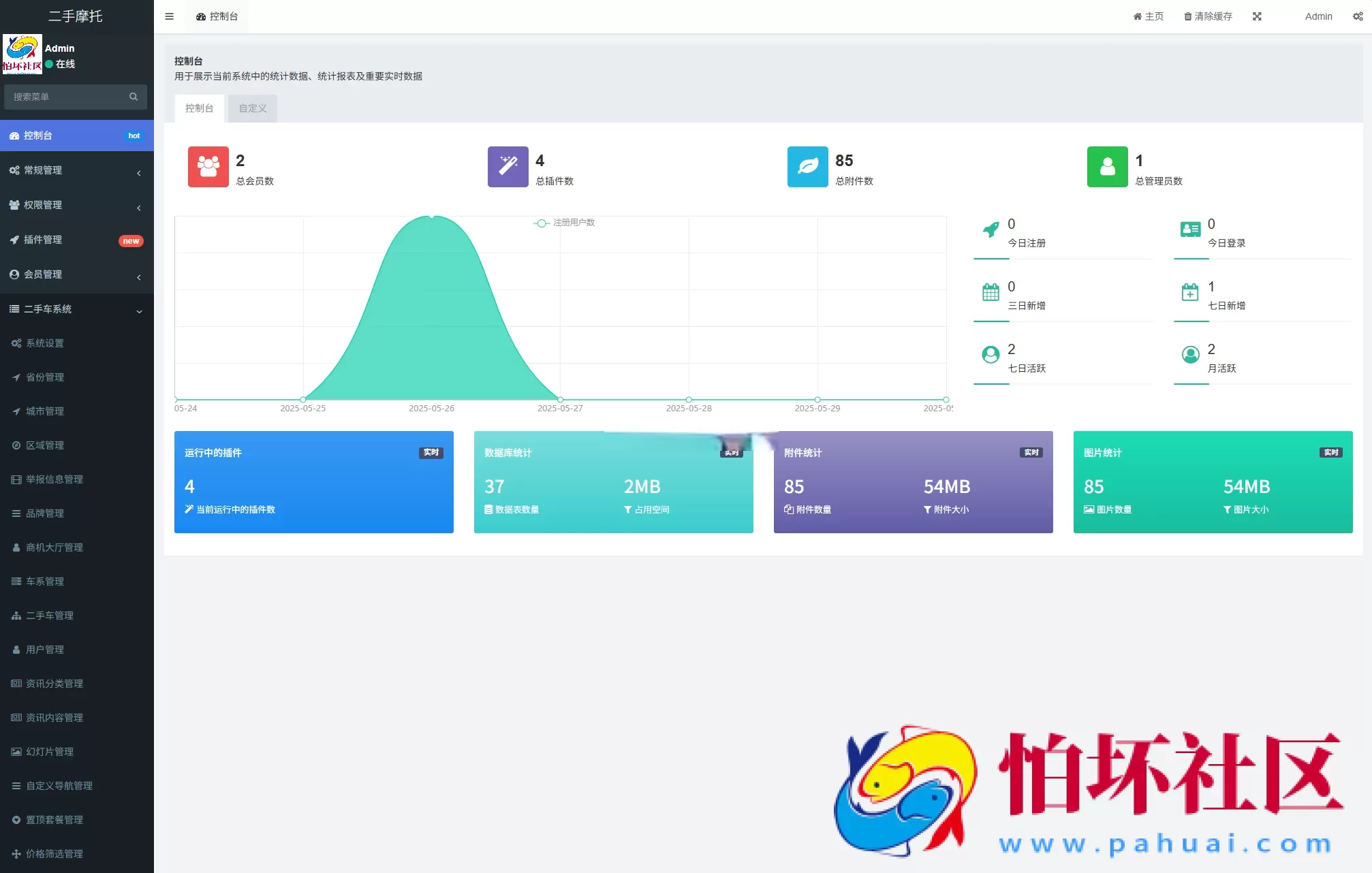 二手摩托车展示小程序源码 独立版 带后台 附搭建教程