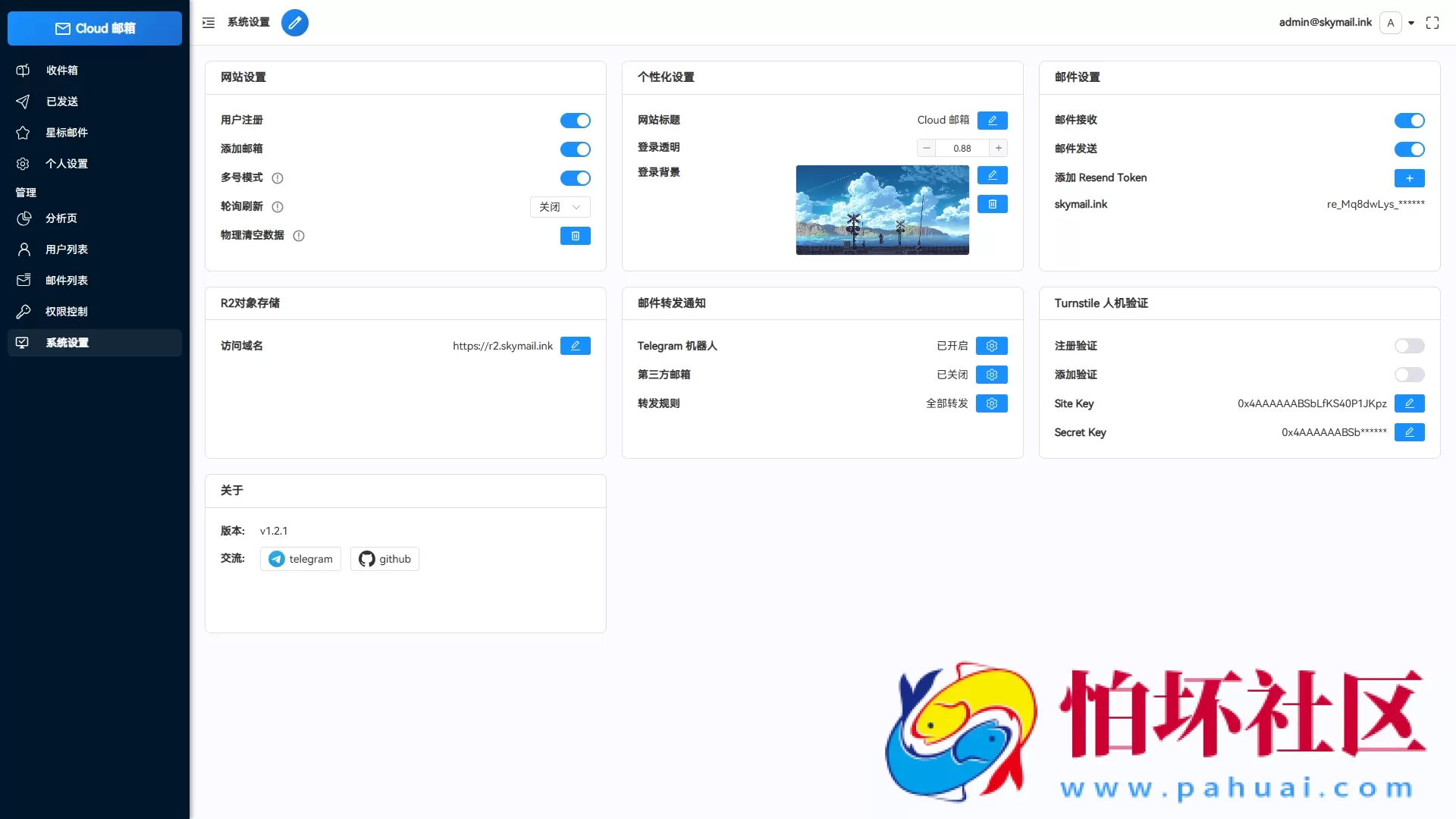 Email邮箱服务系统源码 支持邮件Telegram转发 附搭建教程