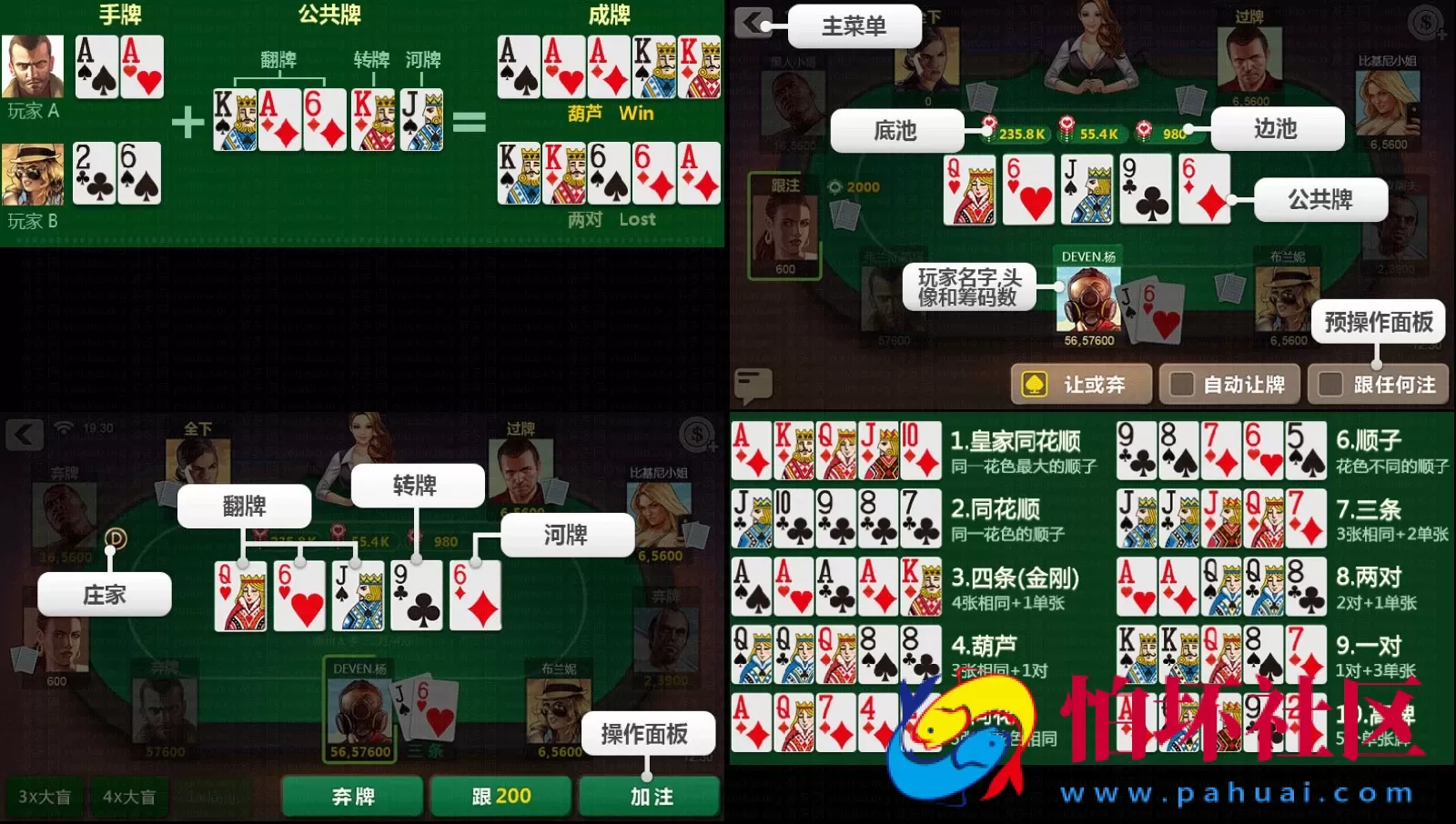 UI素材资源之腾讯QQ天天德州扑克开发定制素材