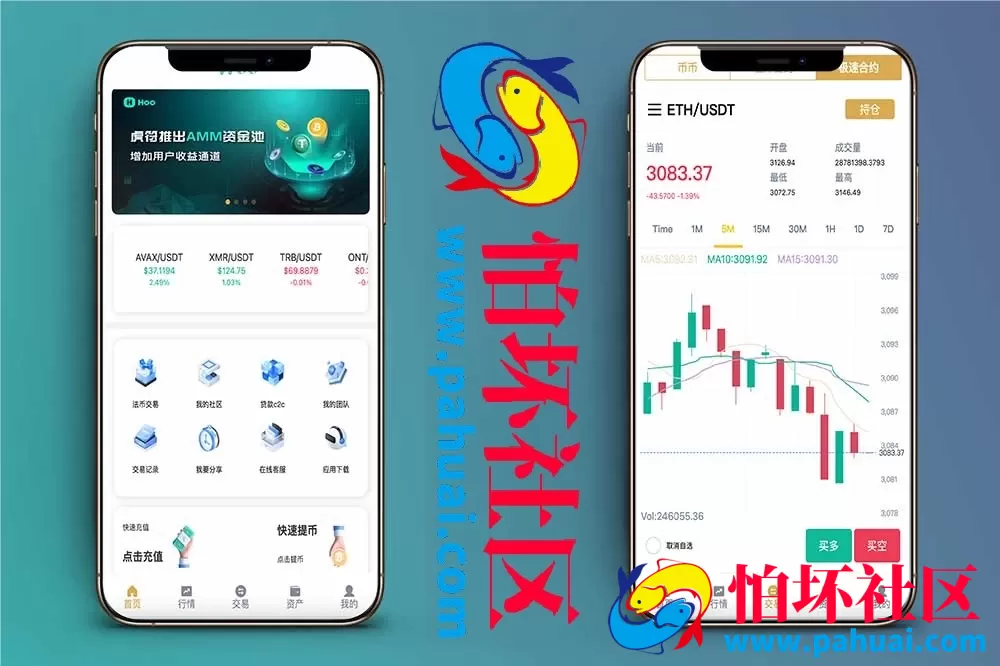 多语言Hoo虎符交易所源码 Dapp交易所程序 极速合约C2C贷款源码
