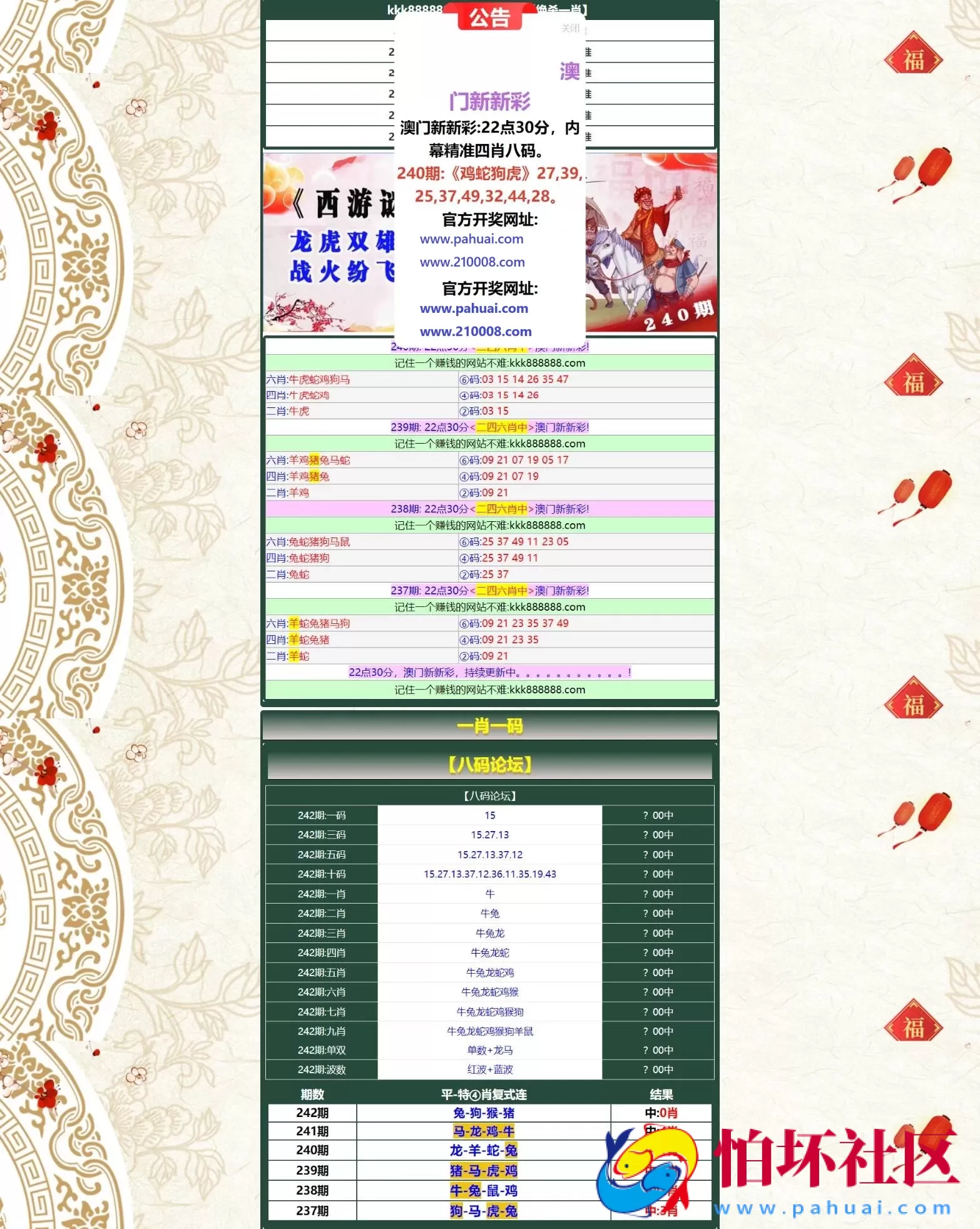 六合心水网站源码 六合心水资料论坛 六合开奖网 全开源可二开 独立后台+带采集+手动开奖