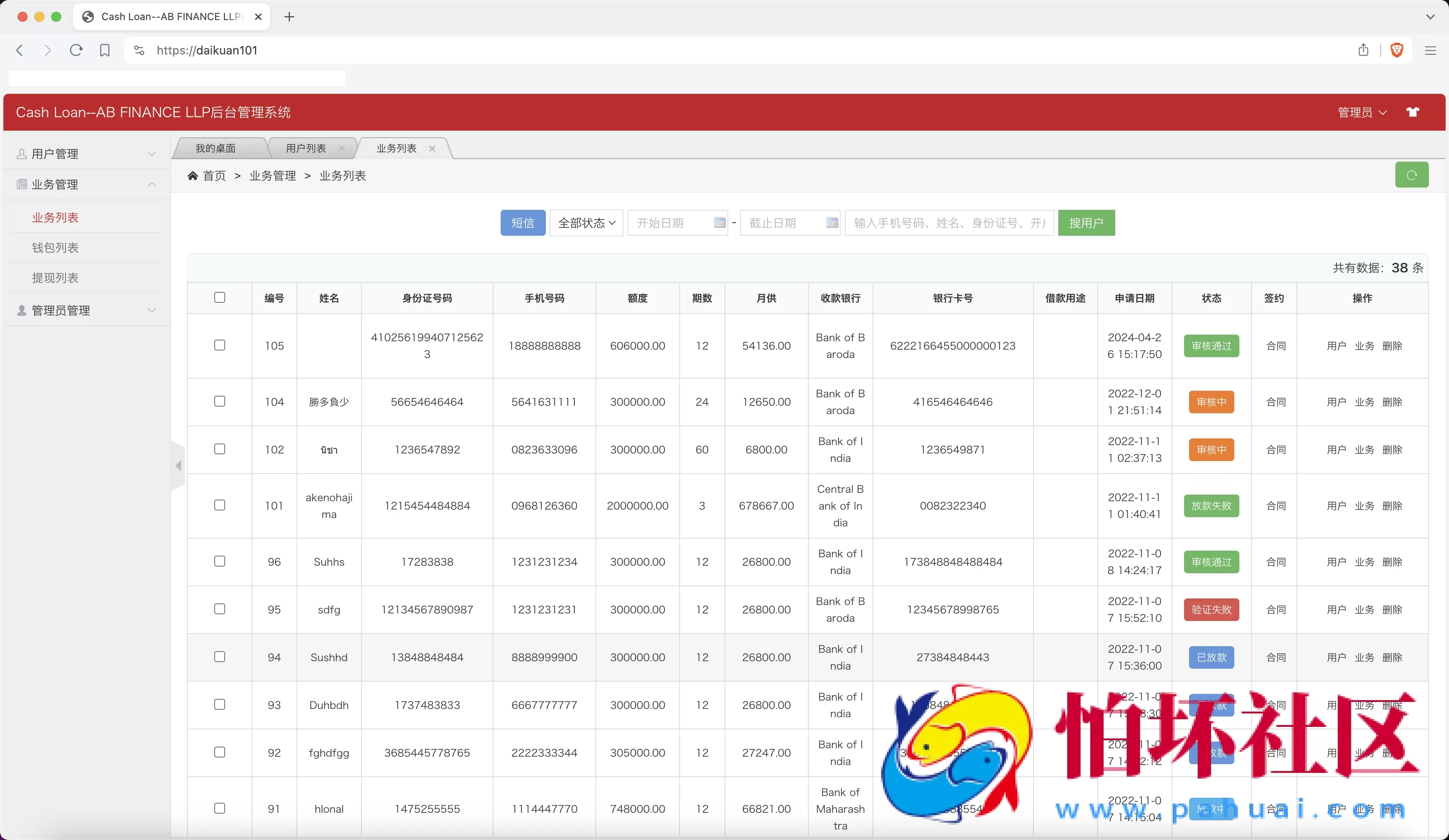 Cash Loan海外贷款源码 海外小额贷款源码 前端html+后端PHP