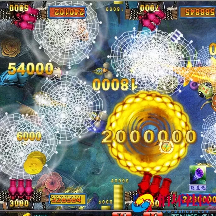 电脑版金币玩法之李逵捕鱼完整游戏程序 HGE引擎（难度控制+机器人）带资源文件