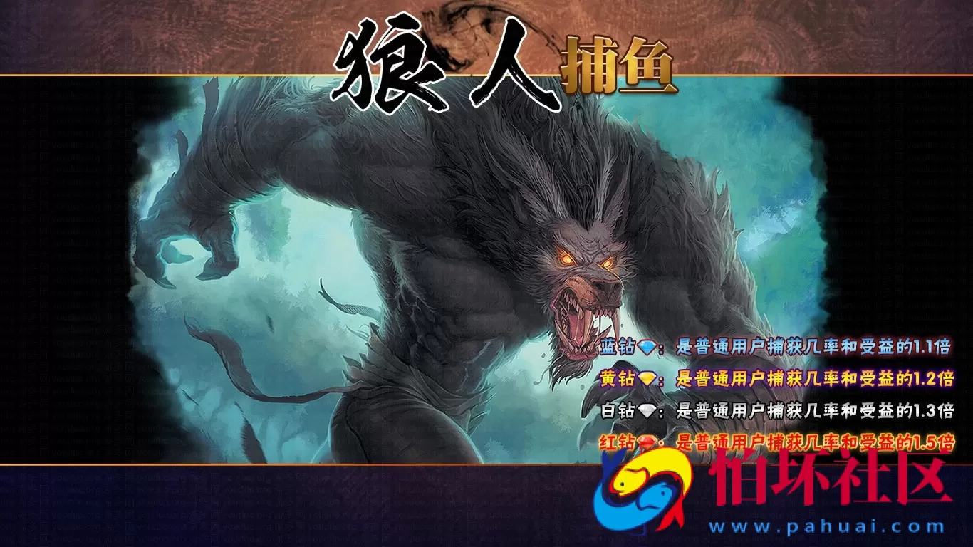 电脑版金币玩法之网狐新款【狼人捕鱼】棋牌游戏精品商业源码程序