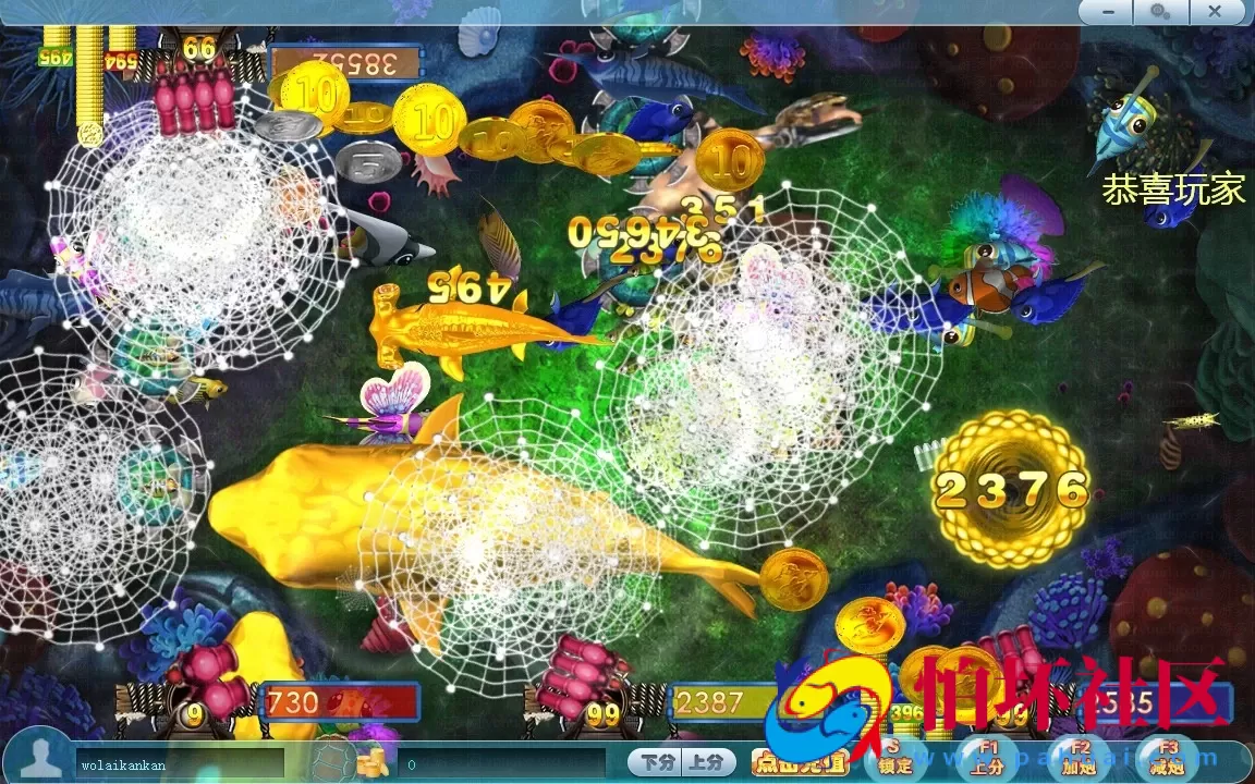 电脑版金币玩法之渔王争霸捕鱼游戏程序源码（李逵劈鱼516原版）