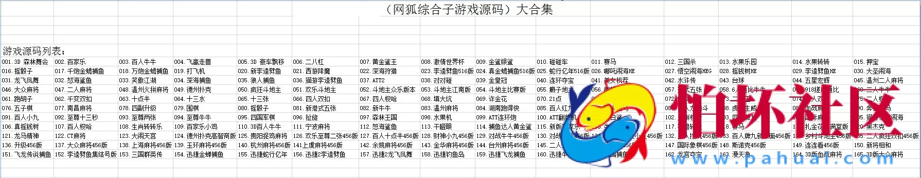 合集发布提供数量众多之网狐综合所有子游戏源码大合集