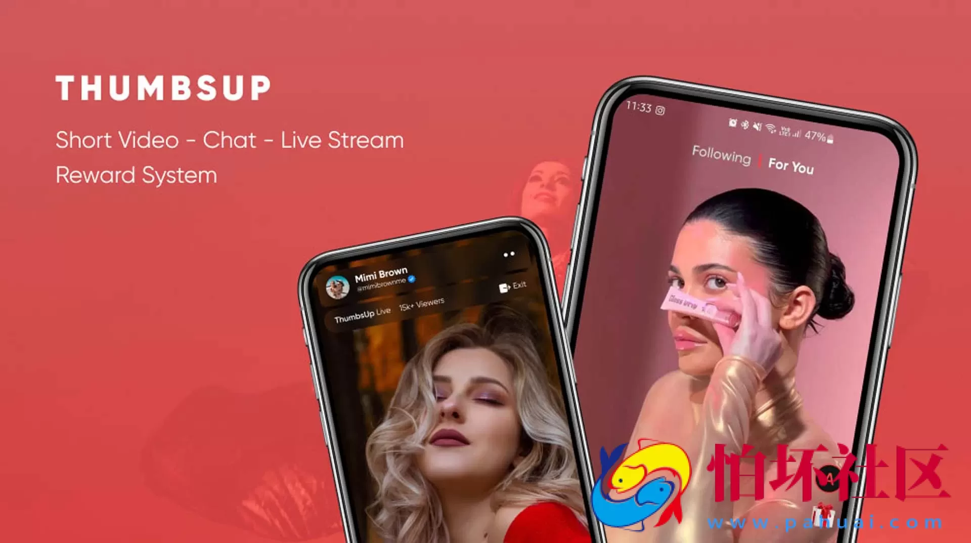 新版仿海外TikTok抖音APP源码-ThumbsUp短视频直播APP源码 抖音短视频源码 附带搭建教程文档