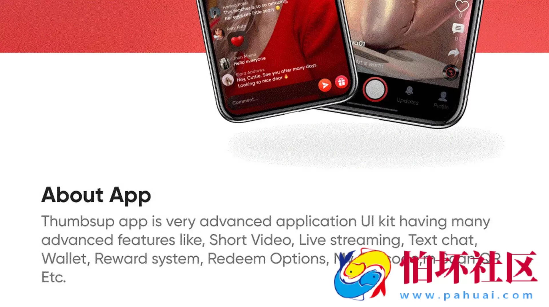 新版仿海外TikTok抖音APP源码-ThumbsUp短视频直播APP源码 抖音短视频源码 附带搭建教程文档