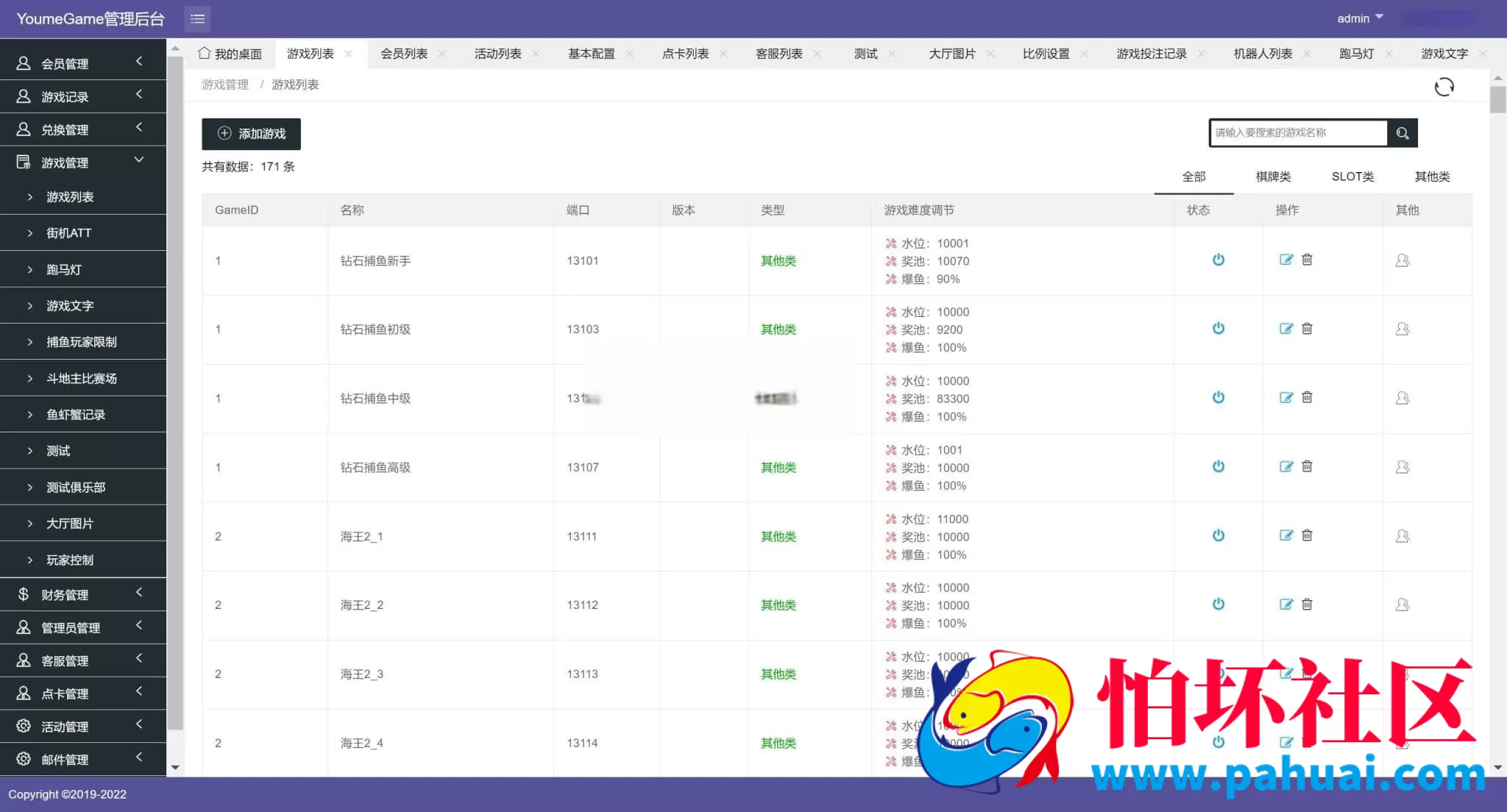 优米H5电玩城完整组件版 84款棋牌游戏合集 多语言后台 附视频搭建教程