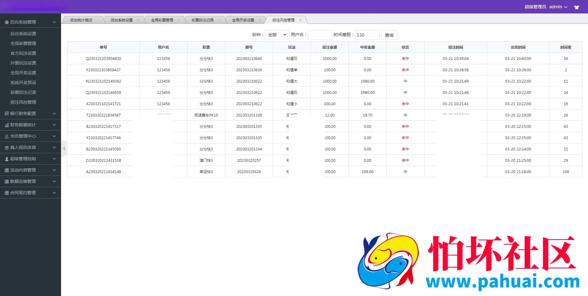 大富彩票二开修复版 H5端美化UI＋全彩种系统＋双玩法契约分红模式