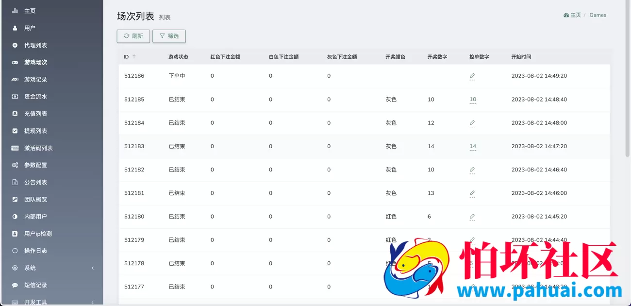 国外大小竞猜游戏平台源码 黑白红颜色竞猜下注源码 带自动下单机器人 前端vue编译后 后端PHP
