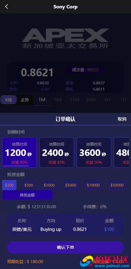最新多语言微盘微交易系统源码 外汇平台源码 单控点控 代理分销完整版