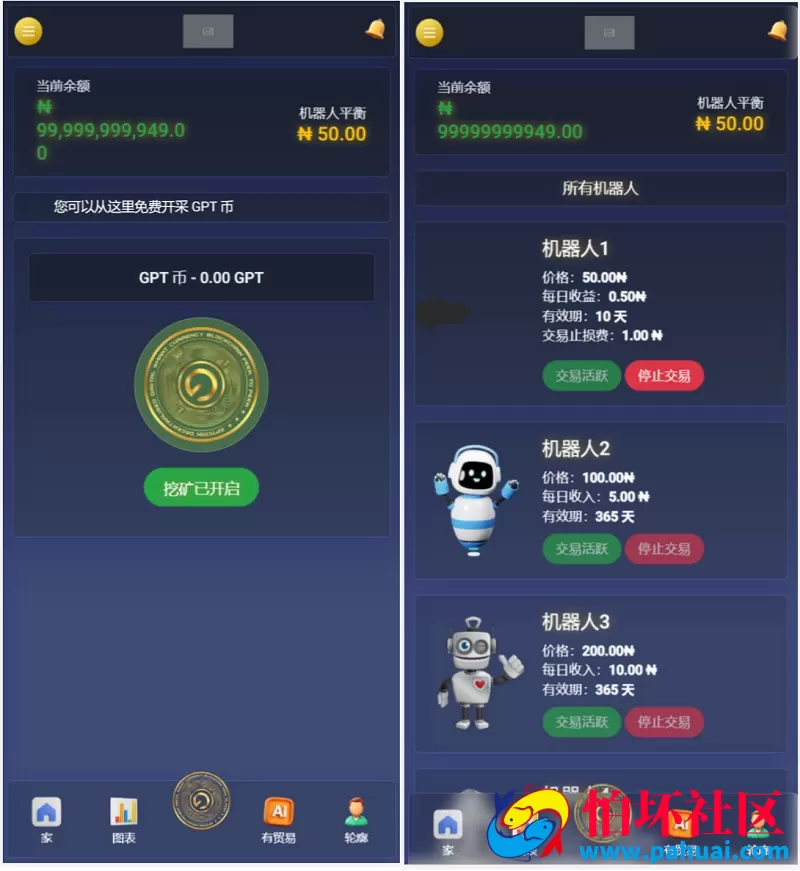 海外人工智能区块链理财源码 加密货币挖矿投资源码