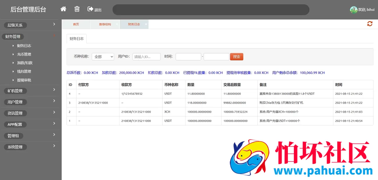 奇亚矿巢矿机投资理财系统源码 区块链矿机源码 BZZ分币系统 PHA分币系统 chia分币 奇亚分币系统