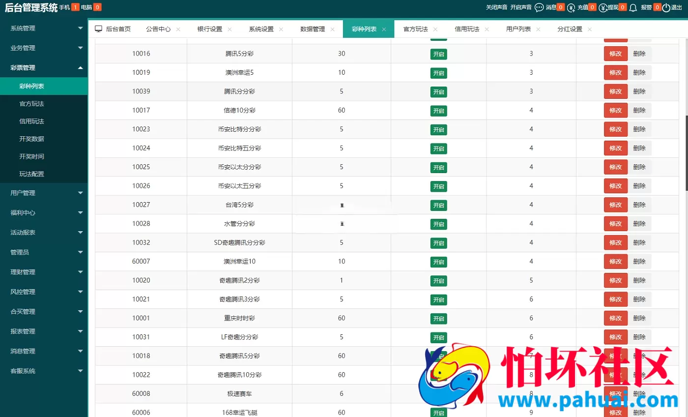 九州国际高端时时彩系统 .NET语言彩票平台源码 可预设开奖可控杀 运营级彩票系统