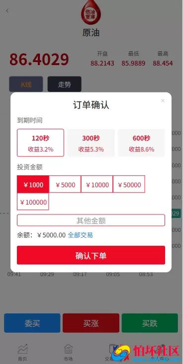 燃油宝微交易系统源码 石油能源交易时间盘 微盘源码 润滑油交易系统