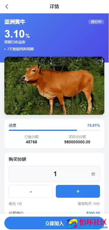 多语言养殖投资系统源码 养牛投资返利 养牛资金盘 前端VUE 附搭建教程