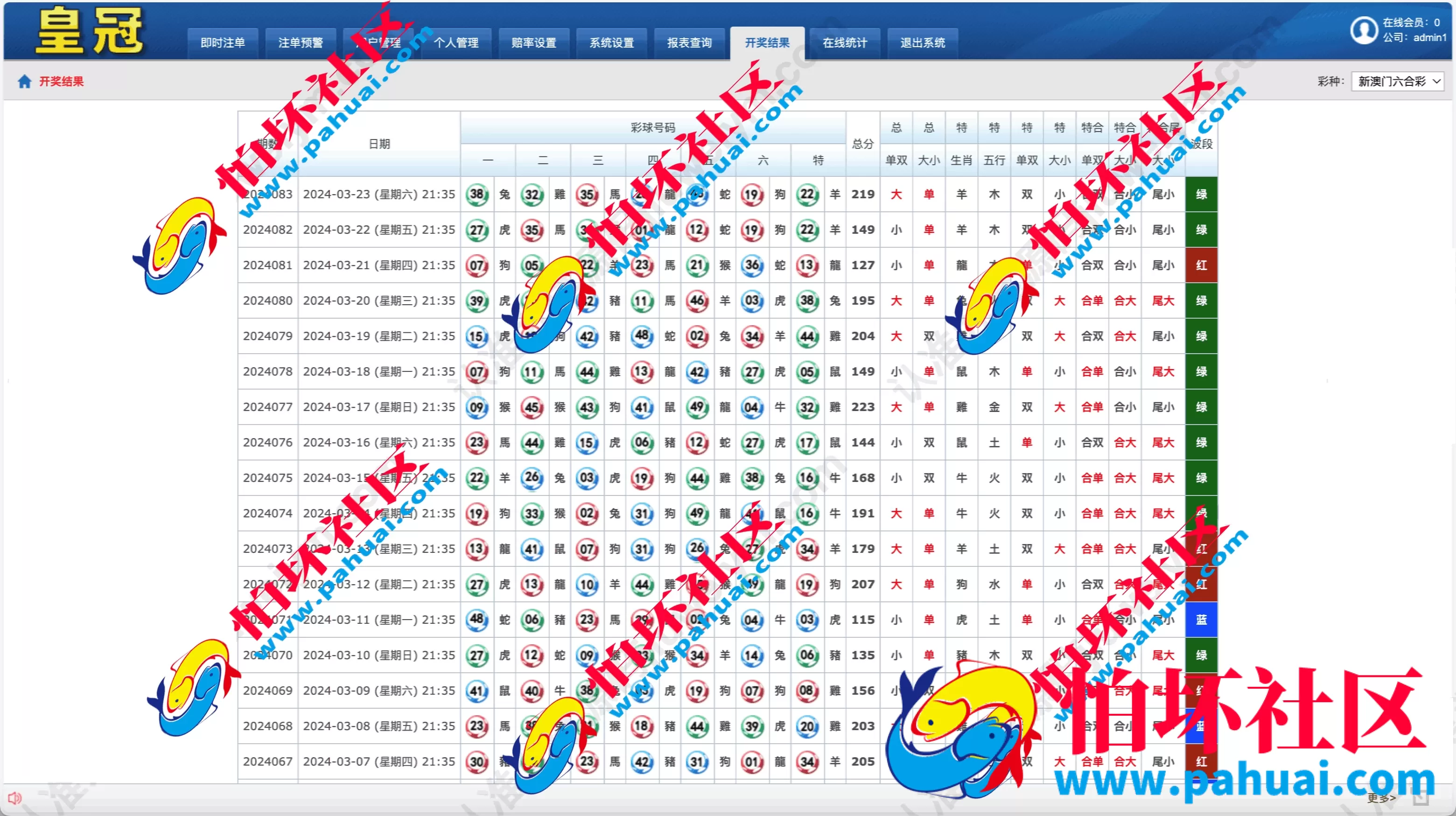 最新澳门六合彩OA信用盘双面盘程序 皇冠六合彩OA系统源码 完整可运营 附带搭建教程