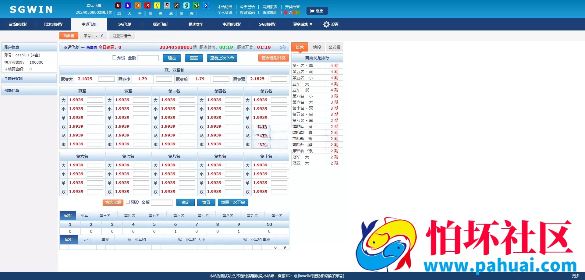 首发SGWIN彩票源码 双赢彩票系统源码 SGWIN双赢系统程序 双赢SG平台程序 附带搭建教程