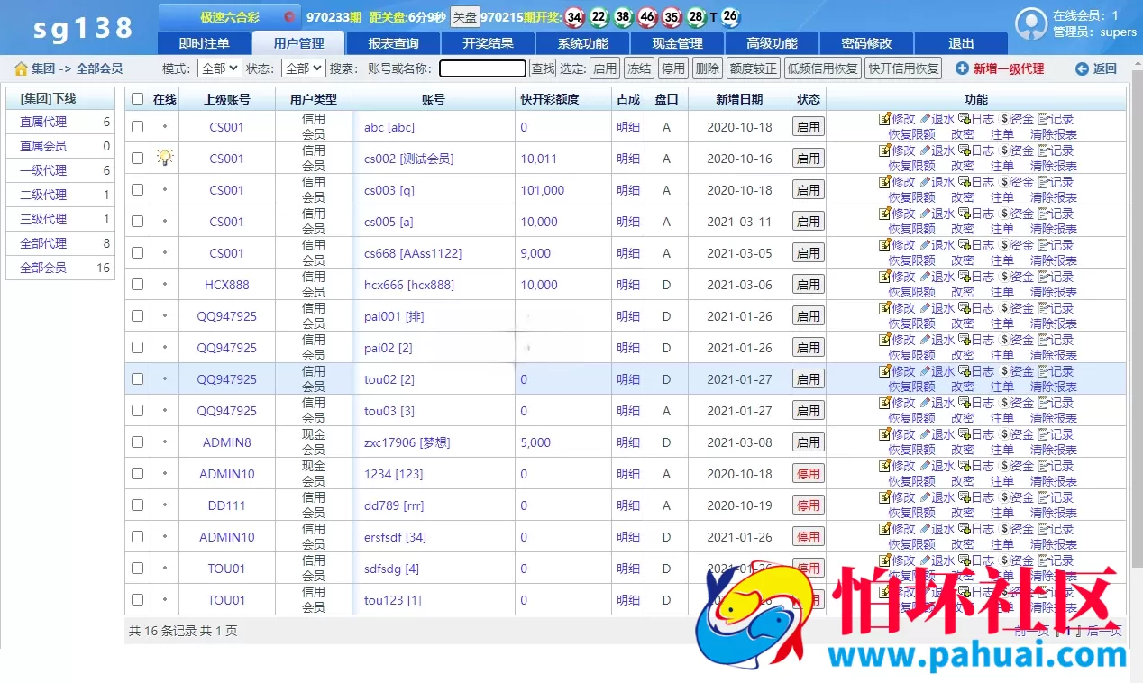 最新官方正版SG138信用盘系统源码 SG双赢时时彩信用盘平台源码程序 彩票信用现金盘完整源码 附带搭建教程