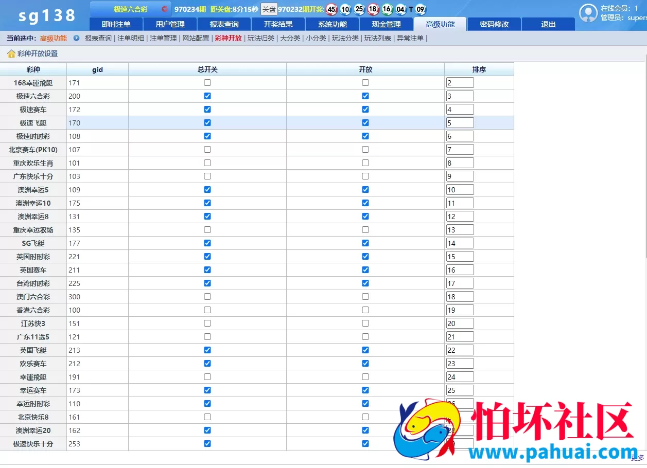 最新官方正版SG138信用盘系统源码 SG双赢时时彩信用盘平台源码程序 彩票信用现金盘完整源码 附带搭建教程