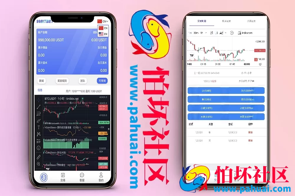 BTC虚拟币竞猜平台程序 中英文双语版 大小单双系统源码