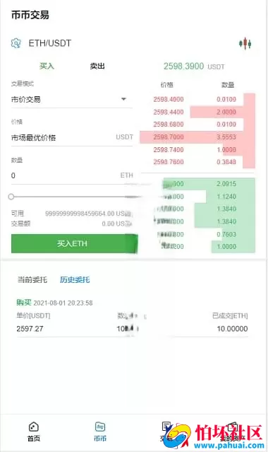 虚拟币交易所系统源码 支持合约杠杆+C2C交易完整运营版程序