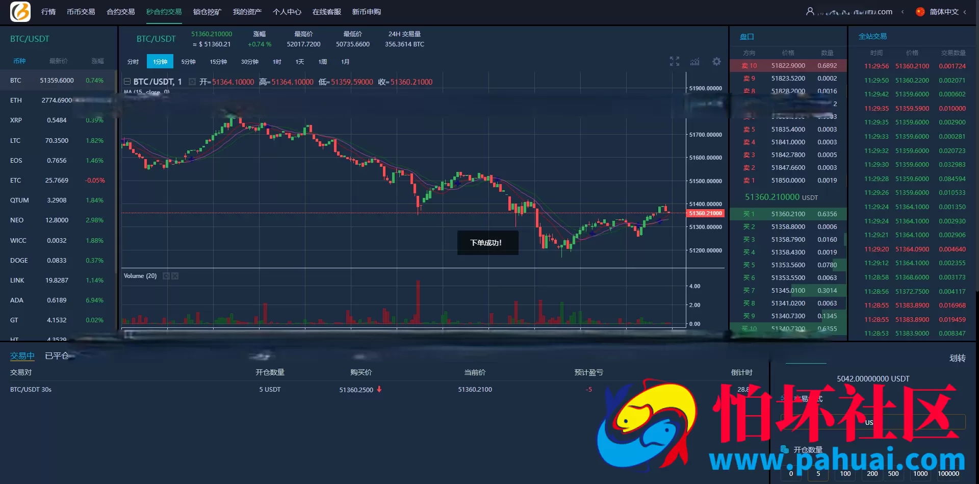 全开源多语言交易所源码 秒合约＋永续合约＋锁仓挖矿＋新币申购交易所程序 附完整搭建教程