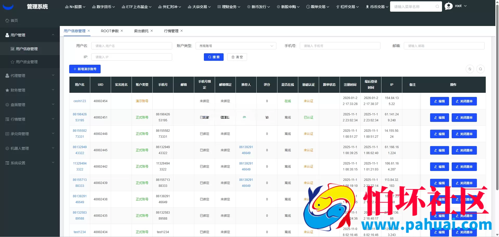 综合交易系统源码 币币杠杆＋合约交易 C2C＋多市场交易平台程序 Vue+Java系统架构