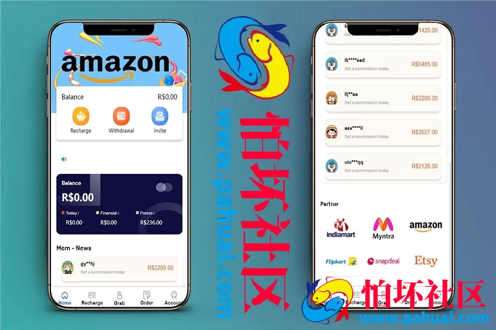新版UI多语言亚马逊抢单刷单系统源码 订单自动匹配系统程序