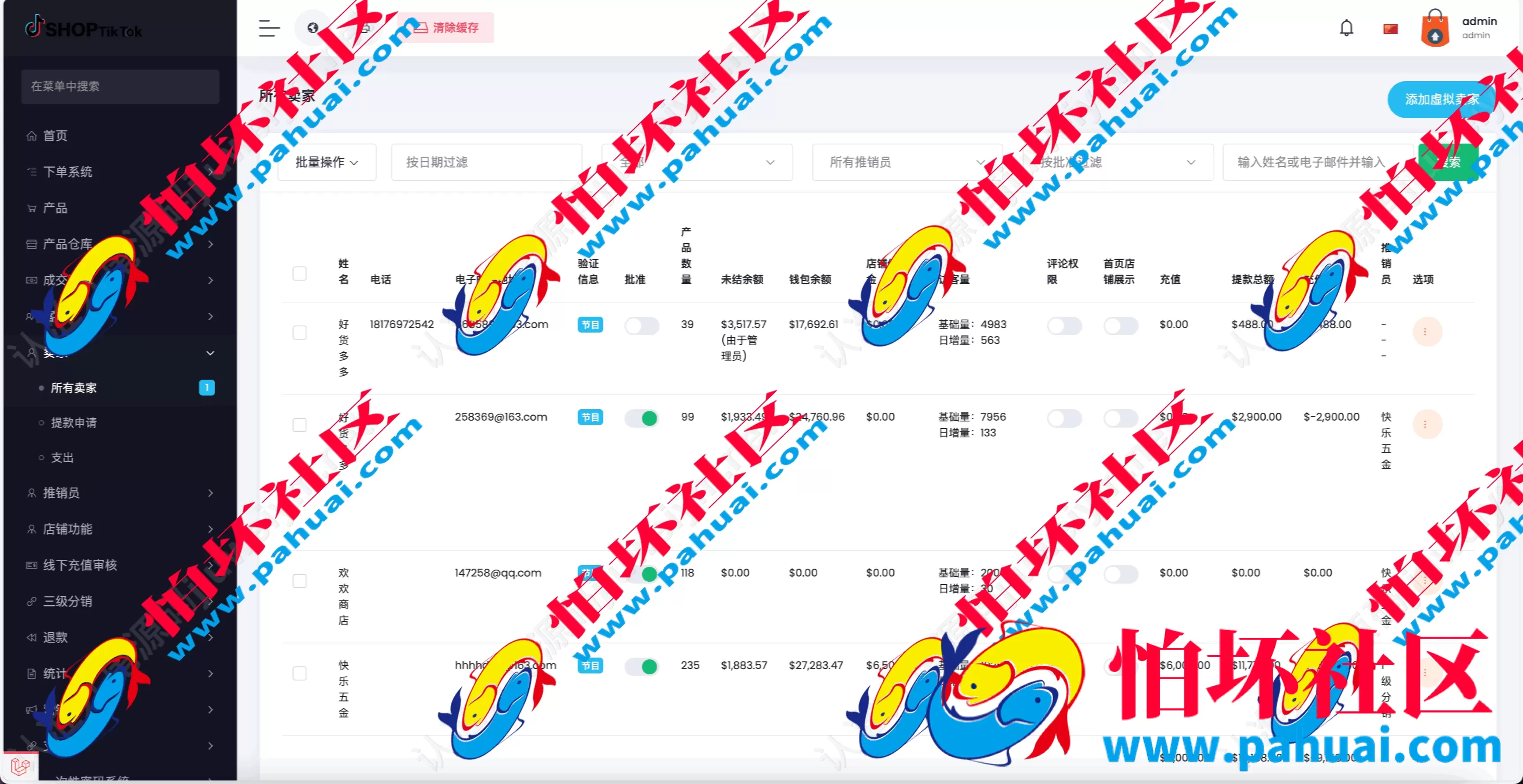 Tiktok跨境电商pro版源码 仿抖音跨境平台程序 亚马逊跨境商城 跨境电商独立站 卖家中心 批量导入商品