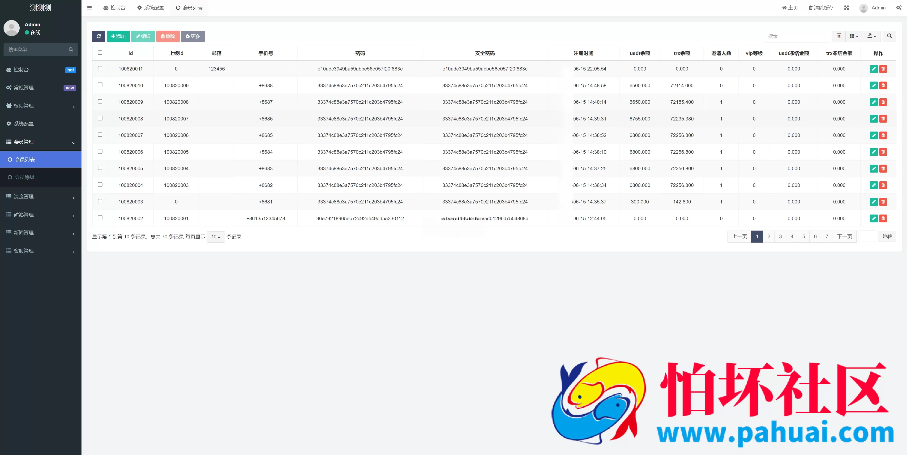 新版USDT TRX区块链理财系统程序 质押挖矿源码 云算力矿机系统程序源码