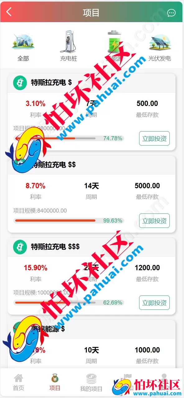 独家VUE前端海外多语言新能源投资理财系统程序 充电桩 氢能源 光伏电站理财平台源码 支持八国语言 附带搭建教程