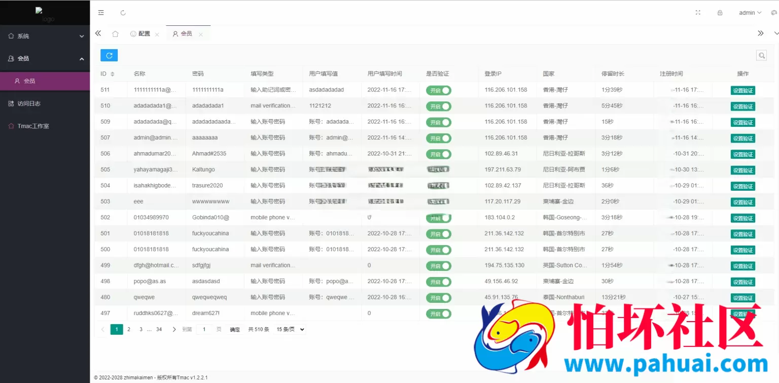 仿欧意登录界面钓鱼源码 okx交易所登录信息获取后台控制短信同步程序