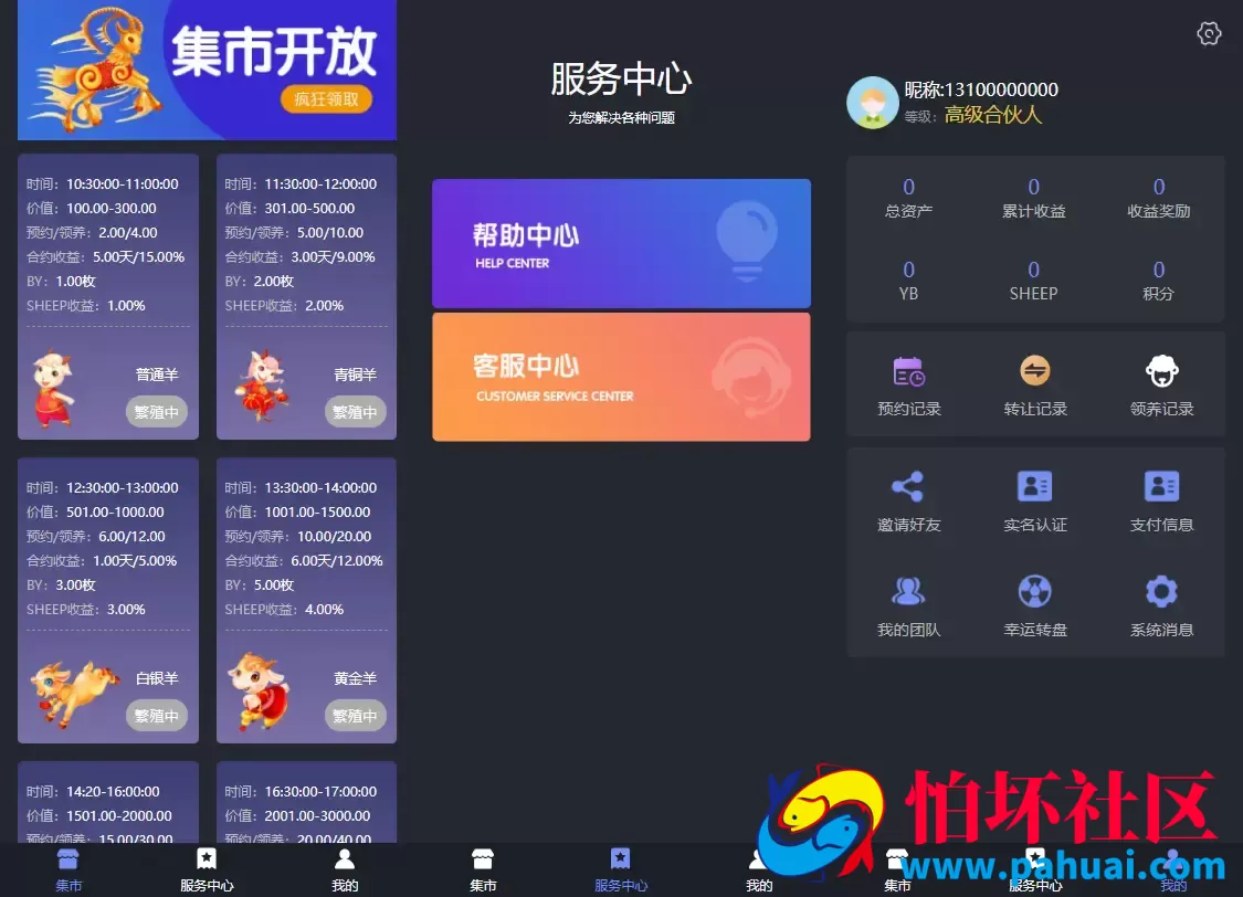 区块羊投资源码 支持预约转让领养抽奖等功能 全开源程序源码