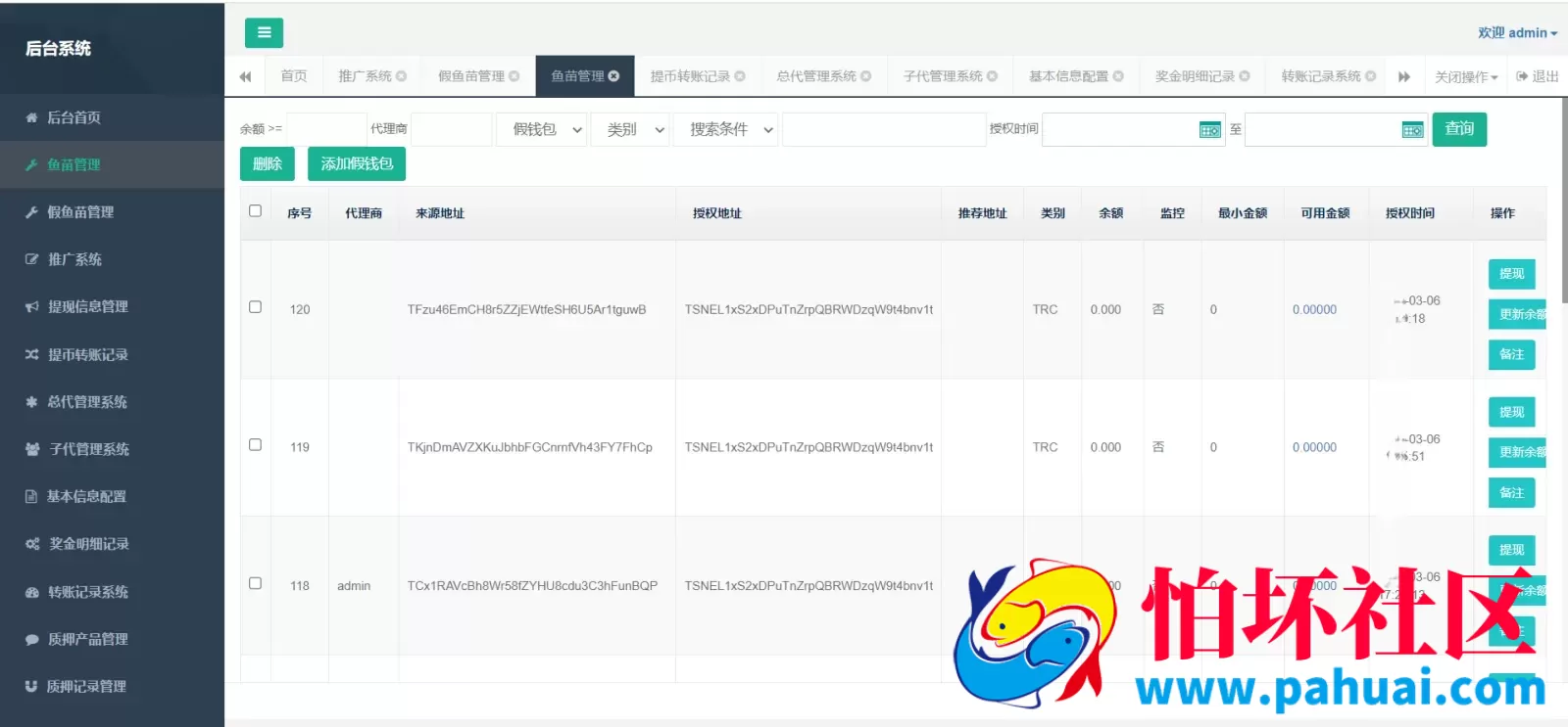 TRC20+ETH双链授权挖矿质押源码 多语言 盗U秒U程序 TG机器人自动通知 假鱼苗