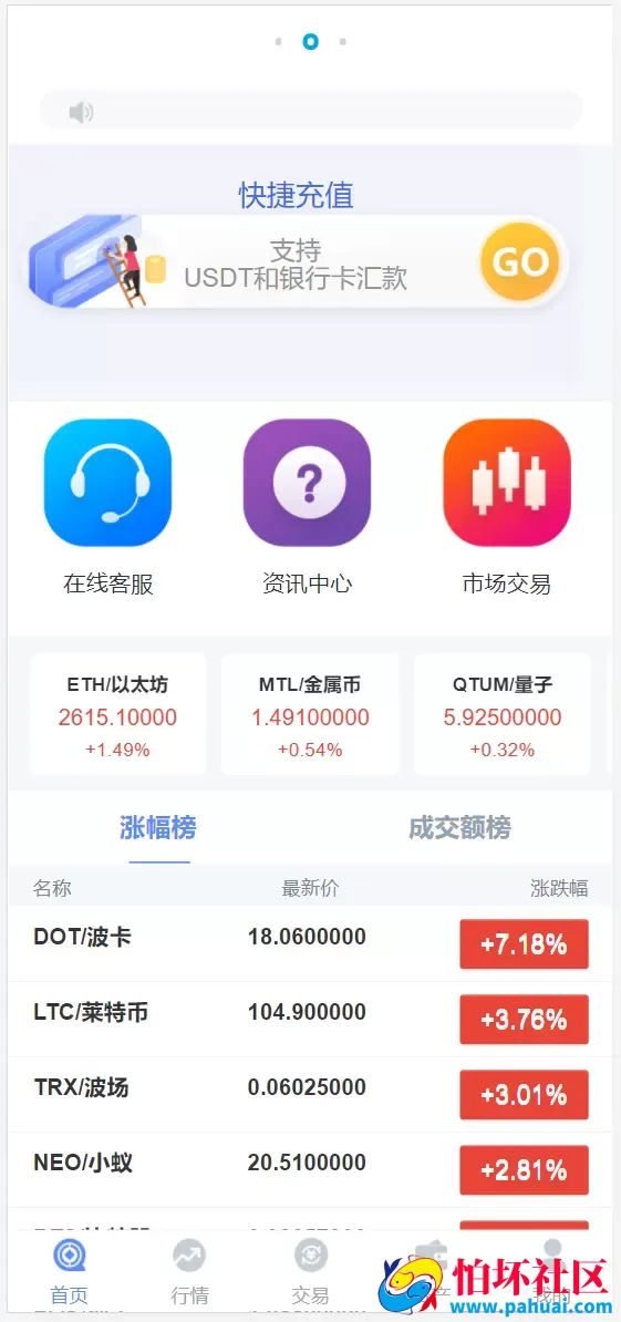 双语言微交易中银微盘多行情盘PHP程序源码