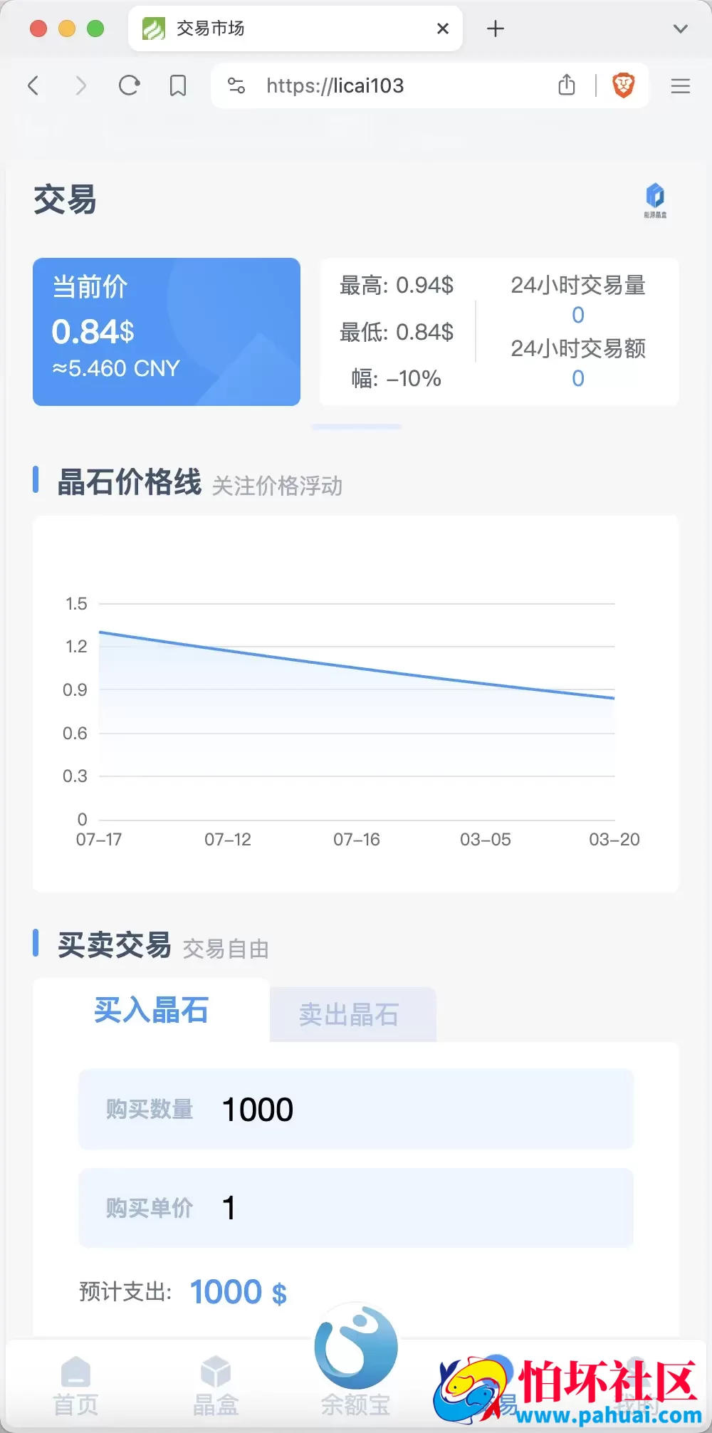 GRC晶盒能源云算力矿机理财系统源码 Grcnyst云算力矿机 区块链云算力矿机 余额宝理财 虚拟币交易市场程序 前端html+后端PHP