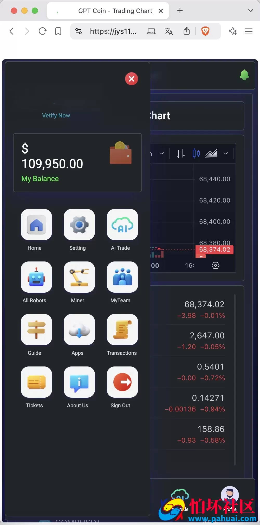 PHGPT Coin海外挖矿理财源码 Ai矿机投资理财系统程序 前端html+后端php