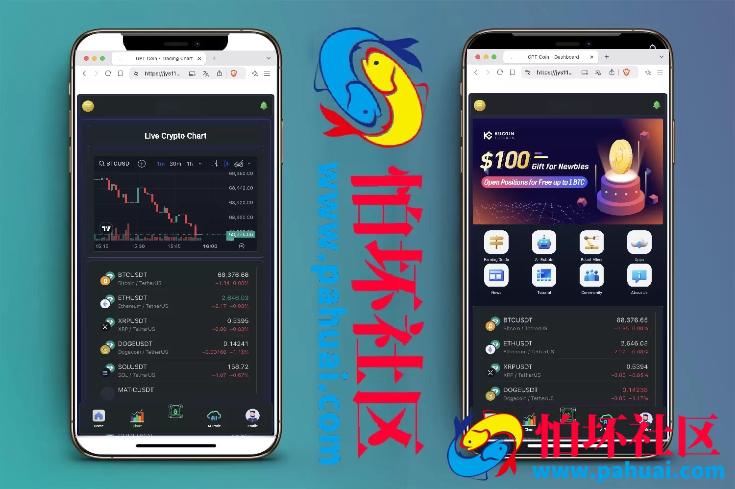 PHGPT Coin海外挖矿理财源码 Ai矿机投资理财系统程序 前端html+后端php