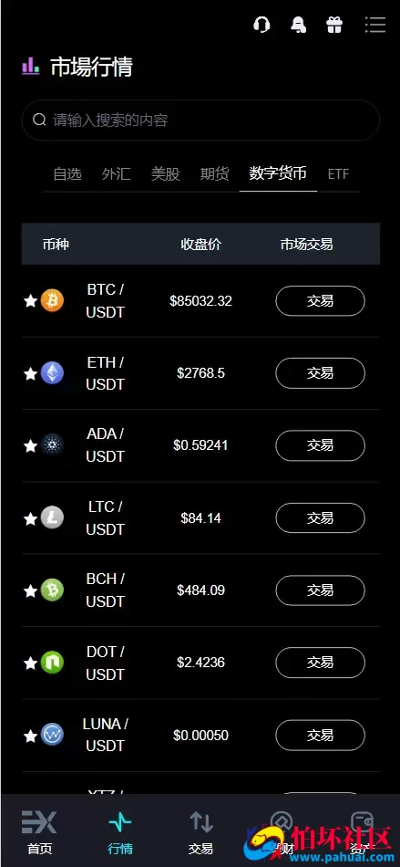 Bitinvests多语言交易所源码 外汇+美股+期货+交割合约+期权交易+现货交易+C2C+平台币+Ai投资理财+Defi借贷程序 前端vue纯源码+后端PHP